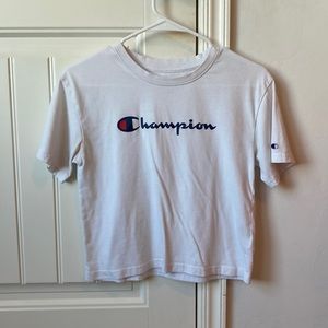 White Champion t-shirt in a girls large.